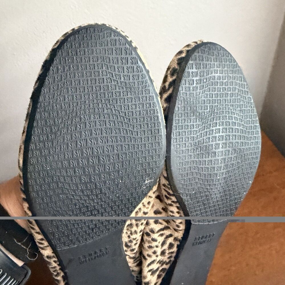 Stuart Weitzman Animal Print Ballet Flats Sz 9 Brown Black Cheetah - Picture 4 of 5